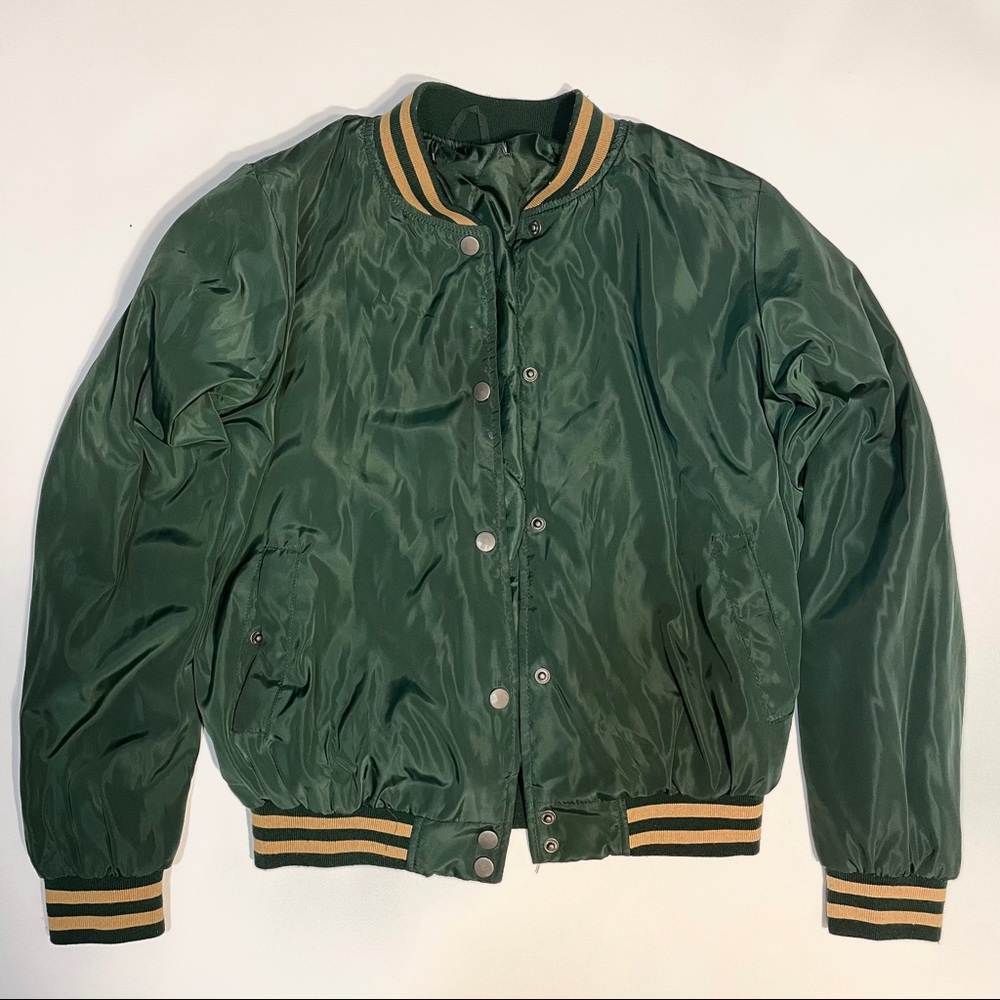 Green yellow bomber jacket